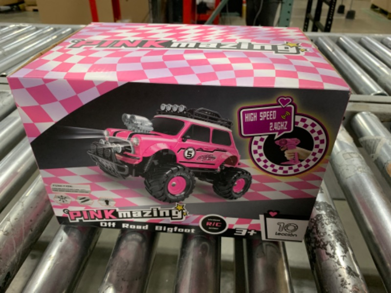 Photo 2 of 10Leccion Remote Control Car for Girls, Pink RC Truck with Two Rechargeable Batteries, Toys for 3,4,5,6,7,8 Year Old Girls, Birthday Ideas for Little Girls