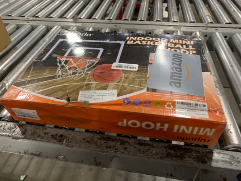 Photo 1 of ropoda Mini Basketball Hoop, Indoor Basketball Hoop for Kids, Mini Hoop with 4 Balls Over The Door Basketball Hoop 17"×12" Shatter Resistant Backboard - Complete Accessories Included