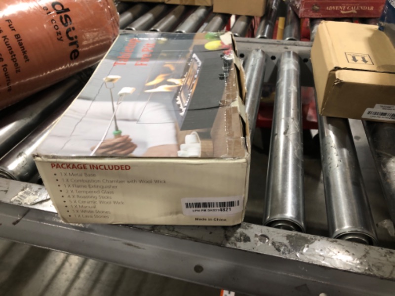 Photo 1 of Metal Rectangle Table Top Firepit - Smores Maker with 4 Roasting Sticks Indoor Tabletop Fire Pit & Outdoor Table Top Fireplaces, Gift for Women Mom Her Wedding Valentine's Day Birthday Housewarming