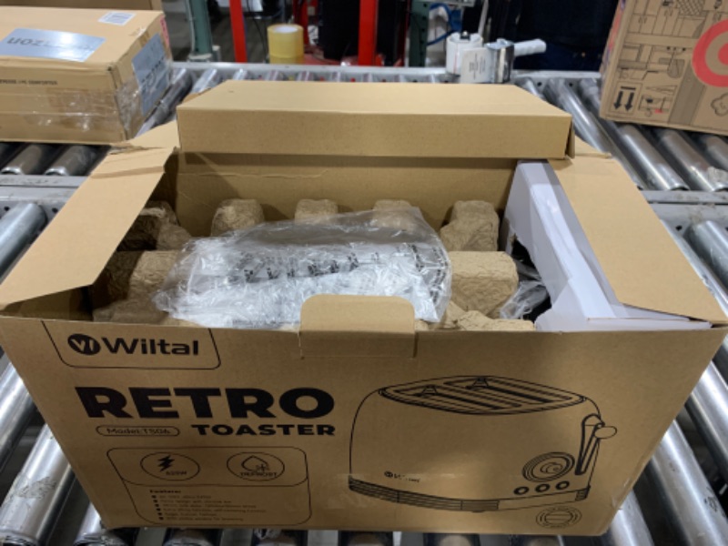 Photo 1 of Toaster Retro 2 Slice, Vintage Toaster, Green Toaster, With Stainless Steel Lid, With Bread Attachment, Preheat, Defrost And Cancel Functions, 6 Browning Levels (Green)