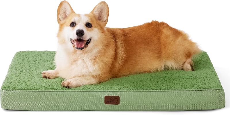 Photo 1 of Bedsure Large Dog Bed for Crate - Orthopedic Waterproof Puppy Beds with Removable Washable Cover, Egg Crate Foam Pet Mat, Suitable for Pet Up to 50 lbs