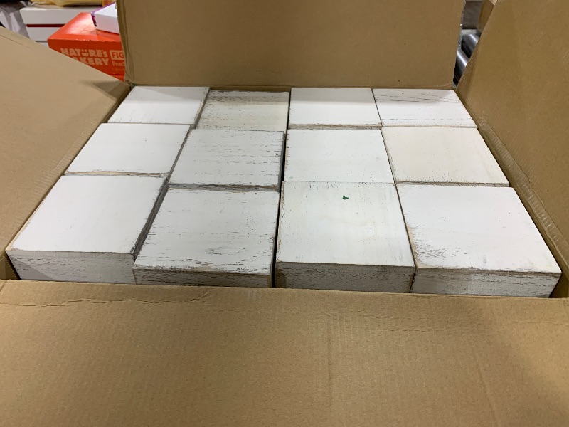 Photo 1 of Dandat 24 Sets Wooden Boxes for Centerpieces Wood Cube Planter Box Rustic Square Vases with Removable Plastic Liner Floral Foam Blocks for Christmas Home Wedding Garden Decor