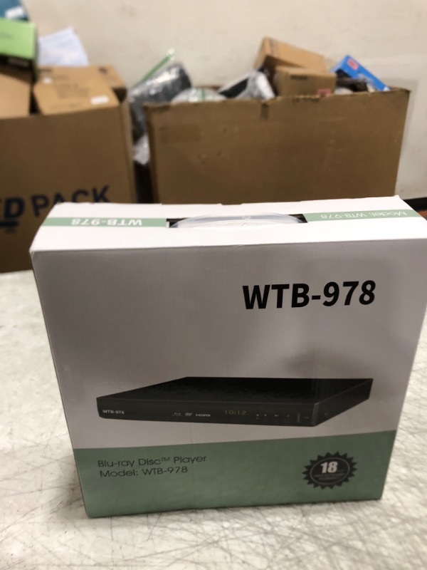 Photo 1 of Blu Ray DVD Player, WISCENT Full HD 1080p Home Theater Disc System, Region A/1 Blu-Rays,HD Blu-Ray DVD Player for TV with Coaxial Audio/HDMI/AV/Output, USB Input, Built-in PAL NTSC