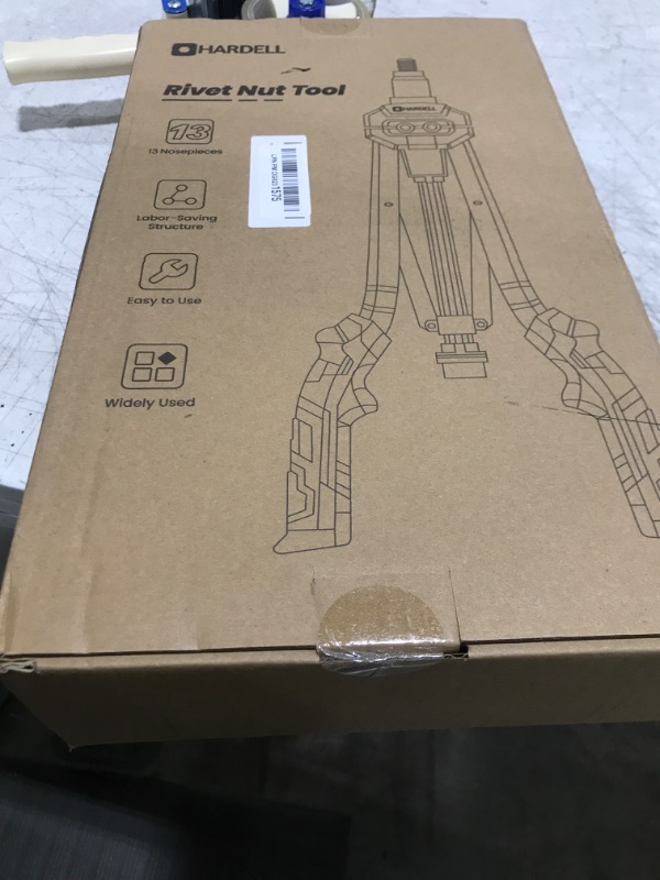 Photo 1 of HARDELL Rivet Nut Tool, 16-Inch Auto Release Rivet Nut Rivnut Tool Kit with 13 Metric and SAE Mandrels, 186Pcs Nutsert Assortment Kit and Rugged Carrying Case