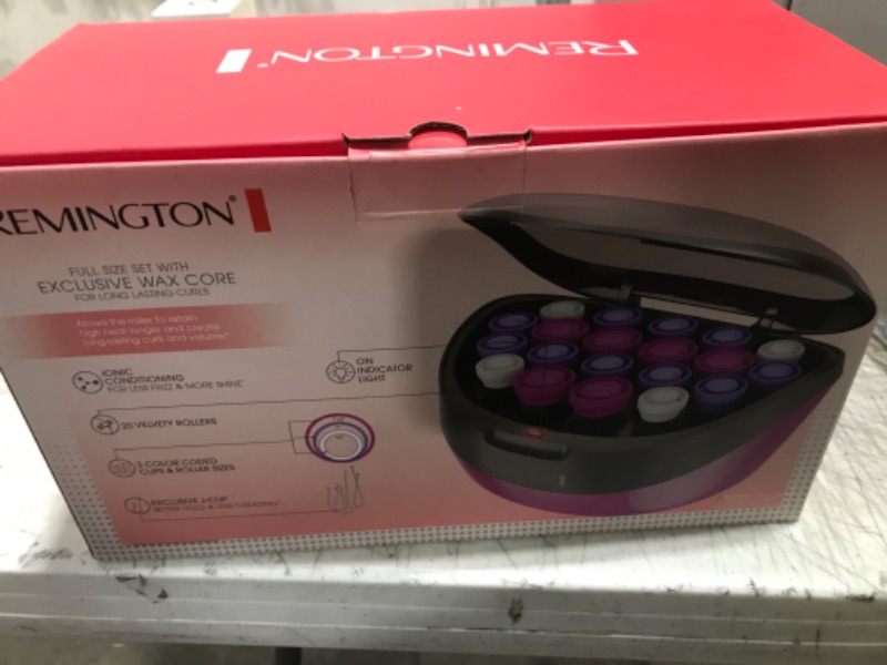 Photo 2 of Remington Ionic Conditioning Hair Setter, 20 Velvet Hair Rollers, 6 Large (1¼”), 10 Medium (1"), 4 Small (¾”), Blowout Style Hair Curlers