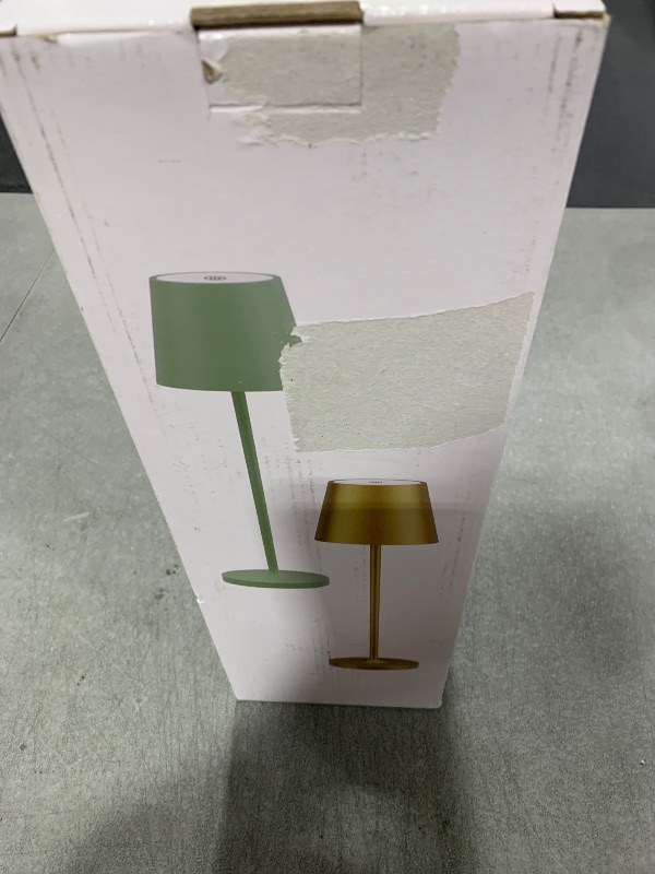 Photo 1 of Ralbay IP54 Aluminum Cordless Rechargeable Table Lamp LED Modern Battery Operated 4800mAh Waterproof Portable Stepless Dimmable Desk Lamp for Restaurant/Bedroom/Camping/Outdoor (Gold)