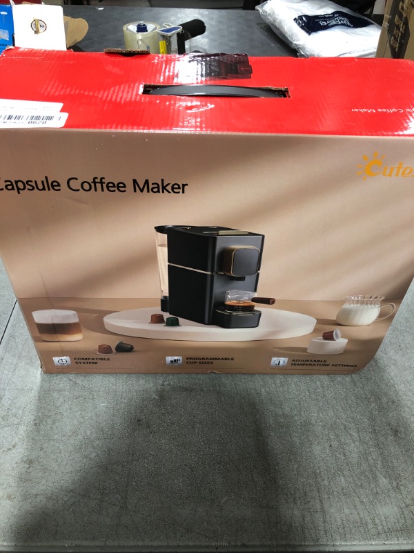 Photo 1 of Mini Espresso Coffee Machine for Capsules Compatible with Nespresso OriginalL Machine, Espresso Maker Single Serve, Bestpresso Coffee Capsules Peet's Espresso more (Black)