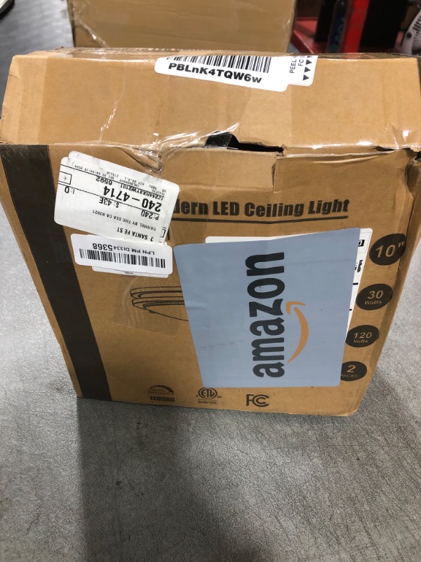 Photo 1 of 30W Flush Mount Ceiling Lights Black, 10inch LED Ceiling Light Fixtures 3600lm Super Bright, 2700K/3000K/4000K/5000K/6500K Adjustable Ceiling Lights, Dimmable Ceiling Lamps for Kitchen Bedroom, 2Pack