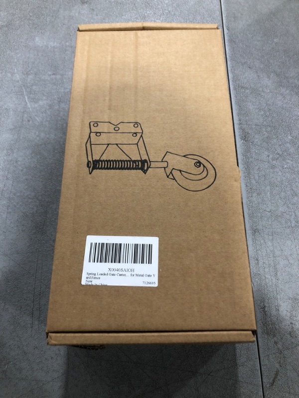 Photo 1 of Spring Loaded Gate Caster, Heavy-Duty Door Wheel with Adjustable Spring, Door Caster for Wooden Gate PVC Fence, Gate Wheel Caster with 360-Degree Universal Mount Plate for Metal Gate Yard Fence