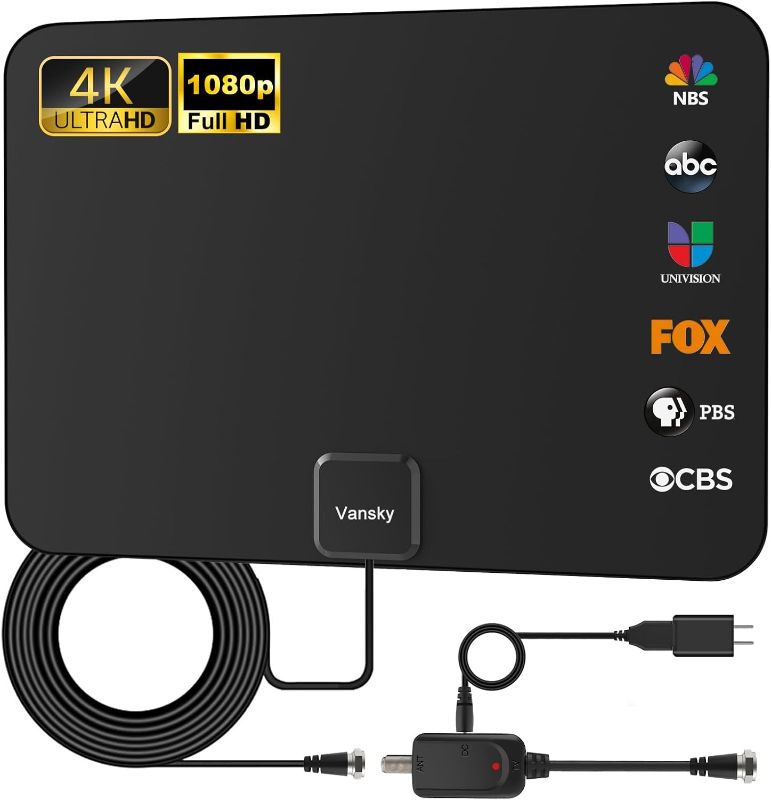 Photo 1 of [Upgraded 2020] Amplified TV Antenna Indoor/Outdoor -120Miles Ultra Digital HDTV Antenna with Amplifier TV Free Signals High Reception Signals Booster for All Old TVs 4K/1080P/VHF/UHF Channels 16ft