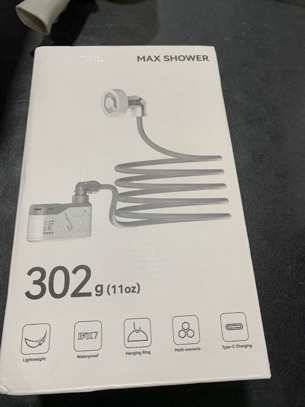 Photo 1 of FLEXTAILGEAR MAX Shower Portable Shower for Camping, Rechargeable Outdoor Camping Shower, Portable Shower Pump with USB-C,Shower Pump for Hiking, Car wash, Pet Cleaning, Beach Vacations