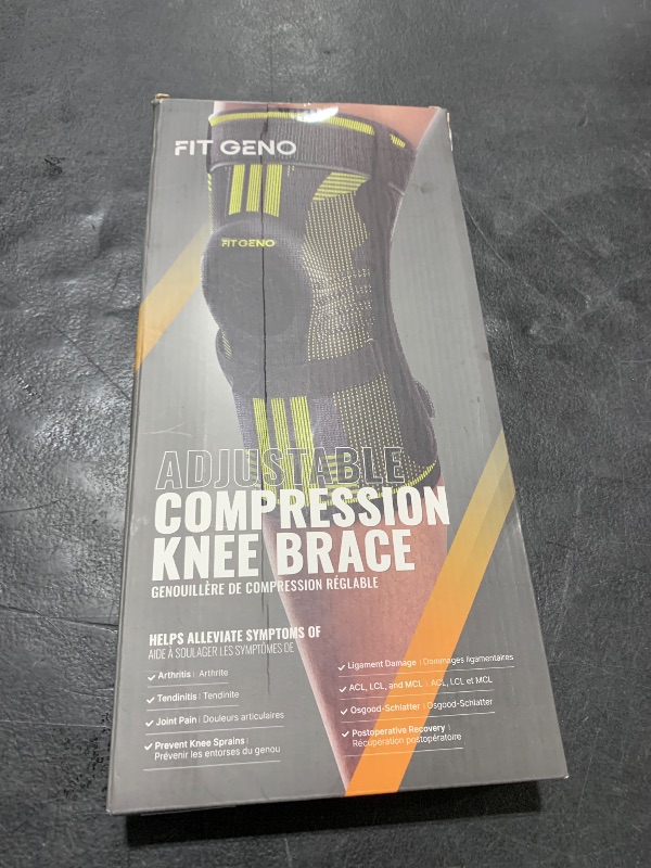 Photo 1 of Fit Geno Knee Brace with Side Stabilizers: Breathable Knee Sleeve w/ Patented Patella Gel Pad for Maximum Pain Relief - Ultimate Knee Support and Fast Recovery from Meniscus Tear Arthritis ACL PCL Men & Women (Small)