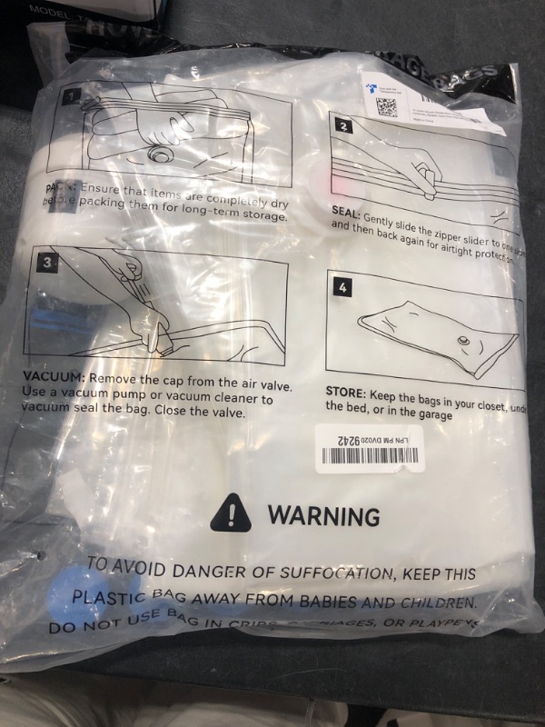 Photo 1 of 10 Jumbo Vacuum Storage Bags, Vacuum Seal Bags for Clothing, Pillows, Comforters, Blankets, Space Saver Bags with Electric Pump