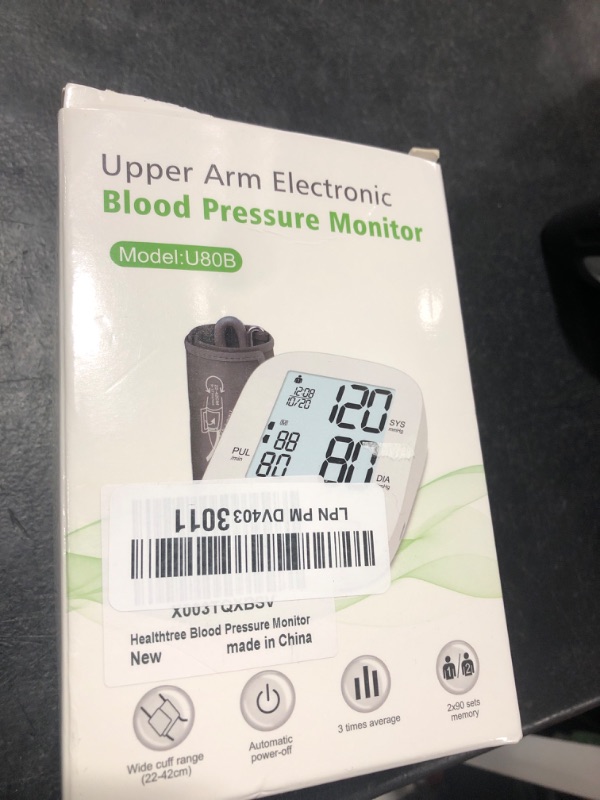 Photo 1 of Blood Pressure Monitor, Automatic Upper Arm Blood Pressure Monitors for Home Use, Blood Pressure Machine Large Backlight Display, Accurate Adjustable Digital BP Cuff