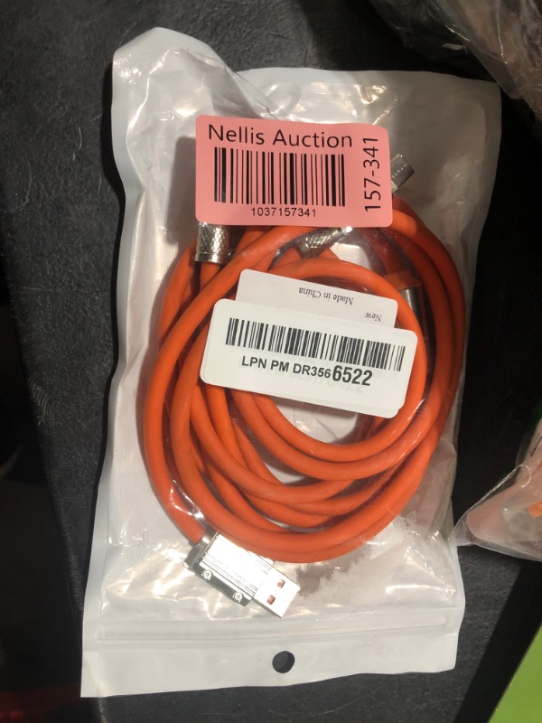 Photo 1 of Wuucor 3 in 1 Chubby Charging Cable 180°Rotating Compatible with Most Smart Phones(6.6FT Orange)