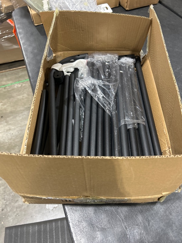 Photo 1 of Laiensia Double Rods Clothing Rack with Wheels, Garment Rack for Hanging Clothes, Multi-functional Bedroom Clothes Rack, Black