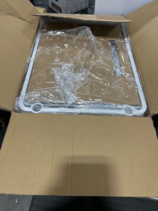 Photo 1 of EaseSky 4 Tier Rolling Utility Cart with Drawer, Utility Storage Organizer with Plastic Shelf & Lockable Wheels Multifunctional Storage Cart for Kitchen, Bathroom, Office, Living Room, White