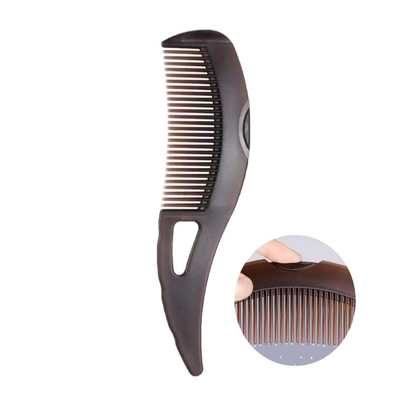 Photo 1 of Dandruff Comb Self-cleaning, Scalp Care Massage Energy Comb, Plastic Wide Hollow Tooth Button Comb for Scalp Exfoliation with Gua Sha Handle for Healthier Scalp and Hair Growth for Women Men Kids