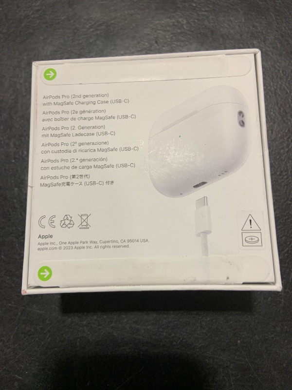 Photo 2 of Apple AirPods Pro (2nd Generation) Wireless Ear Buds with USB-C Charging, Up to 2X More Active Noise Cancelling Bluetooth Headphones, Transparency Mode, Adaptive Audio, Personalized Spatial Audio