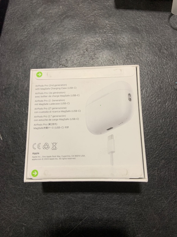 Photo 2 of Apple AirPods Pro (2nd Generation) Wireless Ear Buds with USB-C Charging, Up to 2X More Active Noise Cancelling Bluetooth Headphones, Transparency Mode, Adaptive Audio, Personalized Spatial Audio