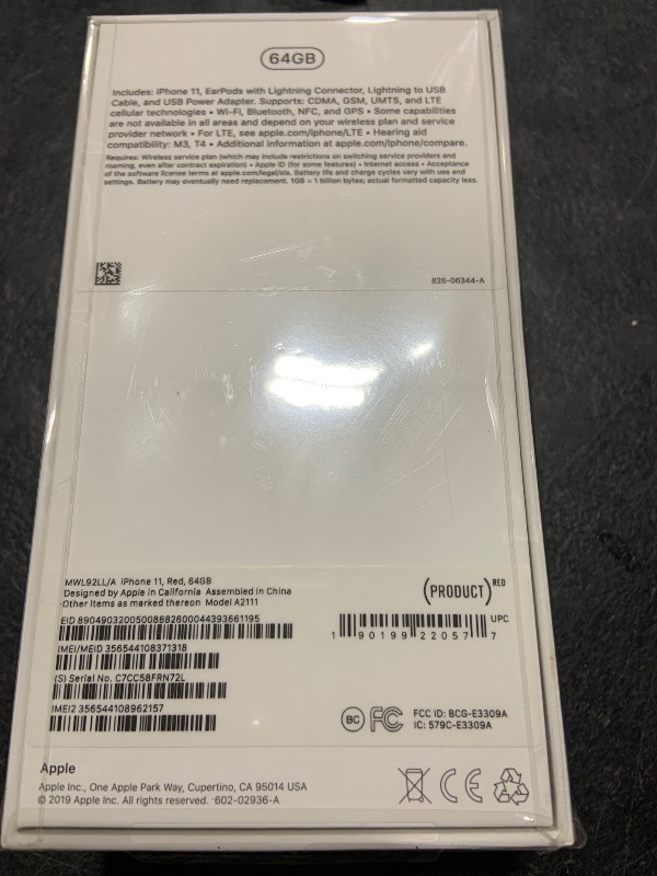 Photo 1 of Apple iPhone 11 [64GB, (Product) RED] + Carrier Subscription [Cricket Wireless]