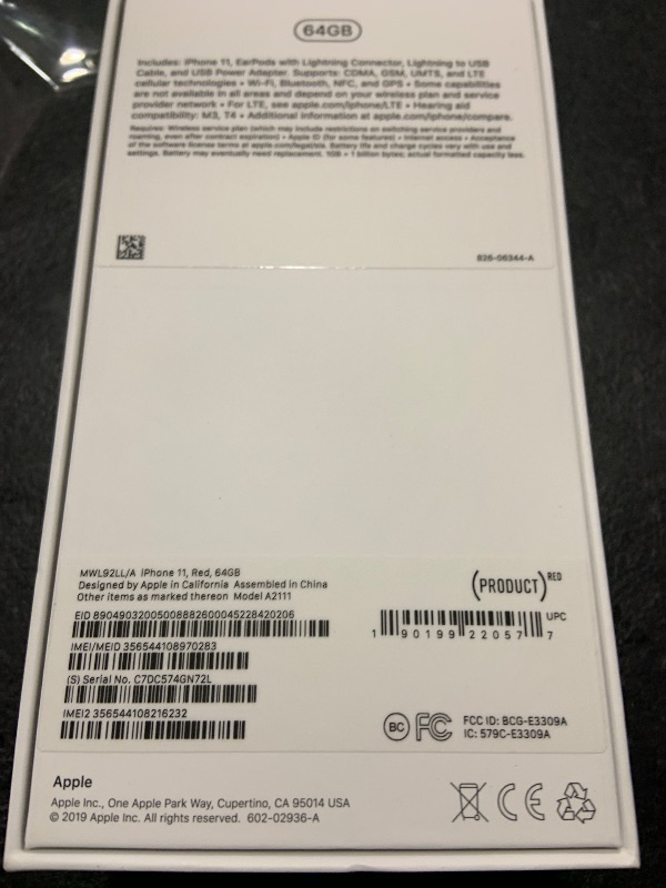 Photo 2 of Apple iPhone 11 [64GB, (Product) RED] + Carrier Subscription [Cricket Wireless]