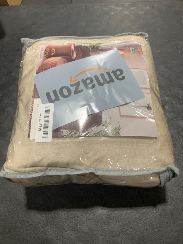 Photo 1 of U-NICE HOME Velvet Sofa Covers Stretch Couch Covers for 3 Cushion Couch Furniture Protector Sofa Slipcover (Large, Beige)