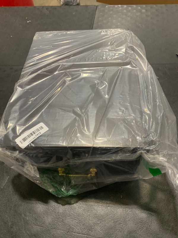 Photo 1 of GENRICE Wooden Silverware Chest without Silverware Three-layer, Silverware Box Storage for Silver, Silverware Case with Handle and Felt Lined, Flatware Chest for 12 or 16 or more sets of Utensils