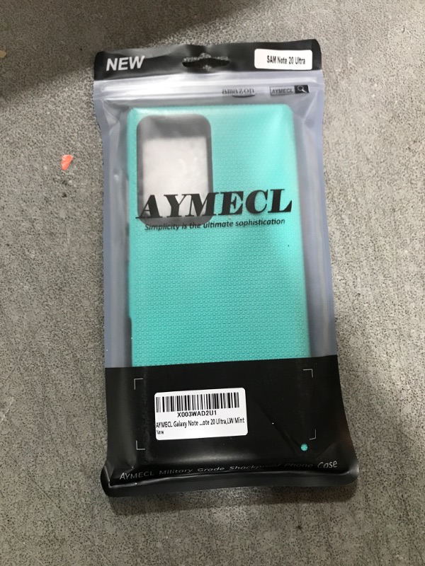 Photo 2 of AYMECL Galaxy Note 20 Ultra Case - Mesh Texture,Military-Grade,Tough Drop Resistant Double Protective Case for Samsung Galaxy Note 20 Ultra,LW Mint