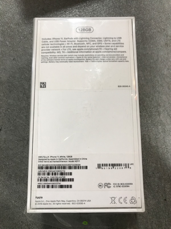 Photo 4 of Apple iPhone 11 [128GB, White] + Carrier Subscription [Cricket Wireless]