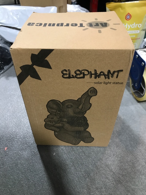 Photo 1 of Elephant Gifts for Women, Solor Statue for Garden, Elephant and Sunflower Figurine with Lights, Outdoor Decorations for Yard Lawn Patio, Gifts for Mom Grandma Mother in Law Gardener Mother's Day