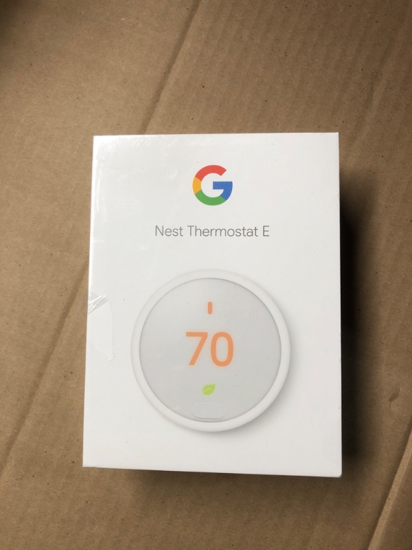 Photo 2 of **FACTORY SEALED**
Google Nest Thermostat - Programmable Smart Learning Thermostat with Easy Installation and Trim Kit Bundle, White