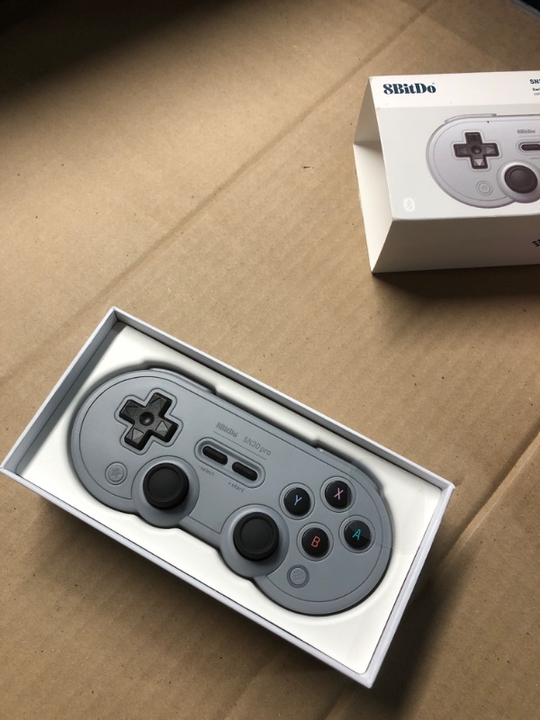 Photo 1 of 8Bitdo SN30 Pro Bluetooth Controller, Hall Effect Joystick Update, Compatible with Switch, PC, macOS, Android, Steam Deck & Raspberry Pi (Gray)