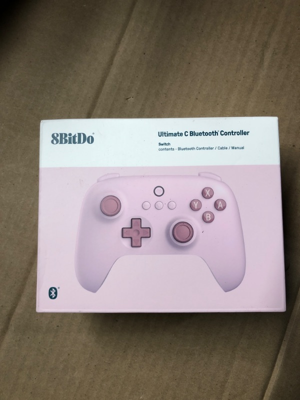 Photo 1 of **FACTORY SEALED**
8Bitdo Ultimate C Bluetooth Controller with 6-axis Motion Control and Rumble Vibration for Switch (Pink)