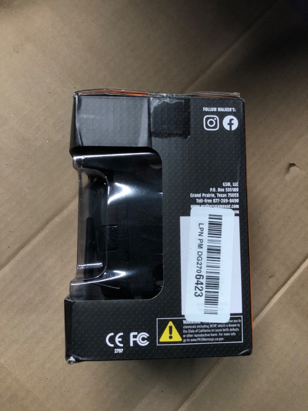 Photo 1 of Walker's Razor Slim Electronic Muff, Black