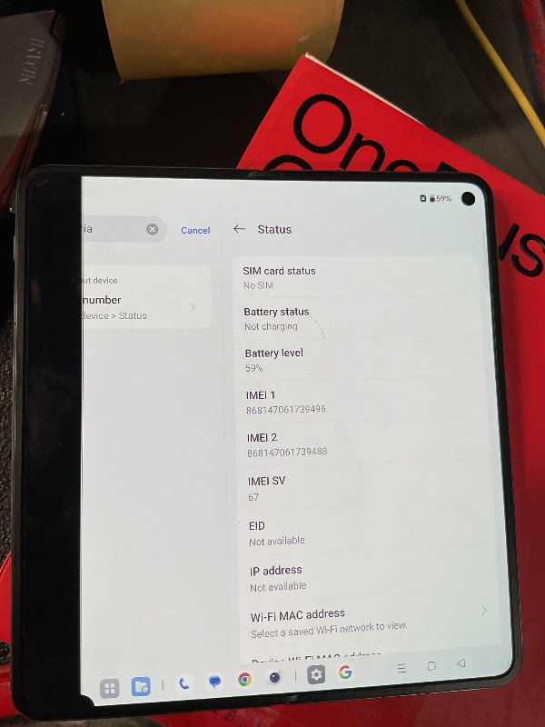 Photo 2 of **DAMAGED SCREEN **
OnePlus Open, 16GB RAM+512GB, Dual-SIM, Emerald Dusk, US Factory Unlocked Android Smartphone, 4805 mAh Battery, 67W Fast Charging, Hasselblad Camera, 120Hz Fluid Display