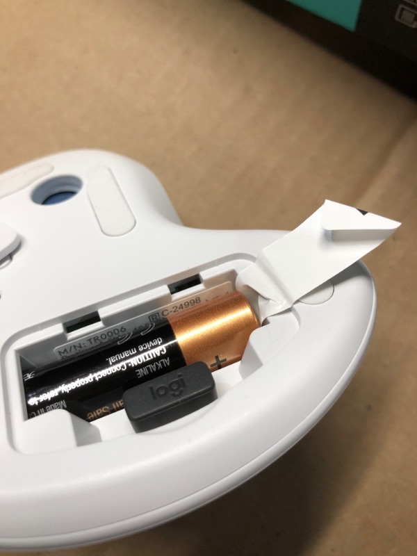 Photo 1 of Logitech Ergo M575S Wireless Trackball Mouse, Wireless Ergonomic Mouse with Bluetooth and Encrypted Dongle, Comfortable Thumb Control, Precise and Smooth Tracking, for PC/Mac - Off-White Blue Ball