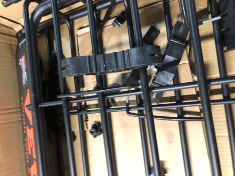 Photo 5 of ***USED - LIKELY MISSING PARTS - UNABLE TO VERIFY FUNCTIONALITY***
VEVOR Roof Rack Cargo Basket, 64" x 39" x 6" Rooftop Cargo Carrier with Extension, Heavy-Duty Steel 200 LBS Capacity Universal Roof Rack Basket, Luggage Holder for SUV, Truck