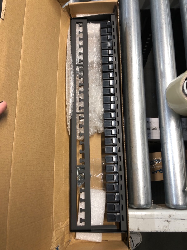 Photo 1 of ETS 24 Port Patch Panel CAT6 0.5U Inline Pass Through Keystone Coupler UTP High Density