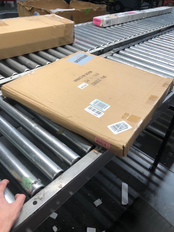 Photo 1 of EMAX HOME 24 Inch Large Farmhouse Wall Clock, Rustic Antique Wood with Metal Circle and Large Engraved Numerals, Silent Battery Operated Wall Clock for Office Kitchen Bedroom Living Room