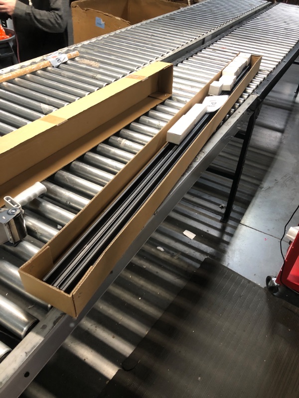 Photo 1 of SMARTSTANDARD 72"/6FT Ceiling Mount Bypass Sliding Door Hardware Kit for Cabinet Closet, Double Pocket Doors Hardware with Finger Pull, Smoothly and Quietly, Fit 36.5" Wide Door Panel, No Door, Black