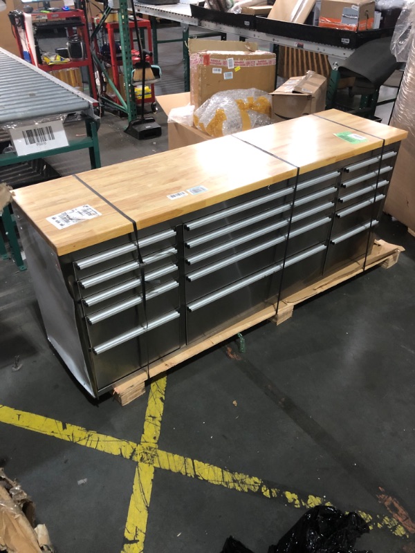 Photo 2 of **dented on sides** **truck/trailer pickup** FH FOHOME 72-inch Stainless Steel Rolling Tool Chest with 15 Drawers, Lockable Mobile Storage Cabinet for Garage, Workshop, and Home