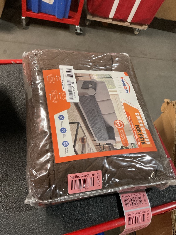 Photo 1 of VANSOFY Couch Cover, Waterproof Sofa Covers Washable Slipcover Furniture Protector Couch Seat Covers Non-Slip Couch Cover for Dogs, Pets(Sofa, Chocolate)