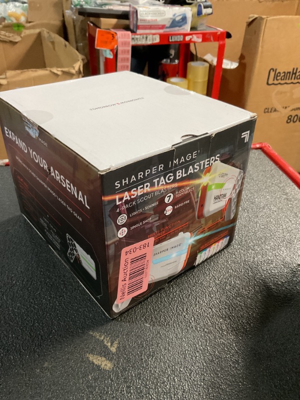 Photo 1 of Sharper Image® Laser Tag Blaster Set – 4-Pack with Lights & Sounds, 110-ft Range, 7 Team Colors, Dual Firing Modes| Indoor & Outdoor Game for Kids Teens Adults| Electronic Toy Gift| No Vests Needed