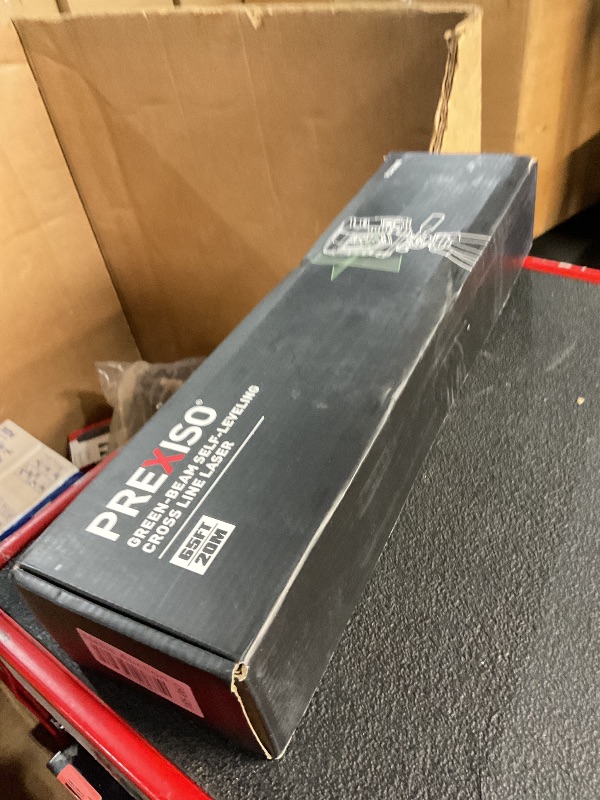 Photo 1 of PREXISO Laser Level with Tripod, 65Ft Self Leveling Cross Line Laser Level, Green Line leveler Tool for Hanging Pictures, Home Renovation with LED Indicator & 2 AA Batteries (26 inch Tripod)