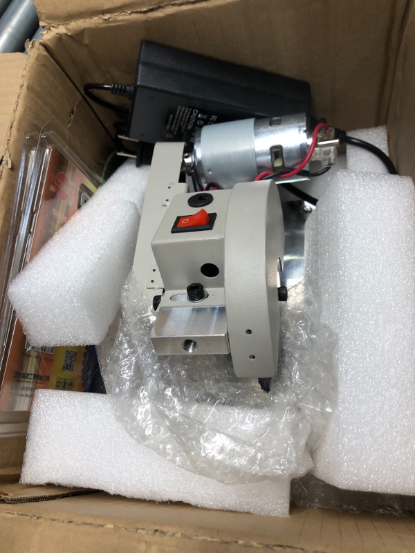Photo 1 of *USED NOT TESTED*4 inch Chop Saw, 9000r/Min 110V Cut-Off Chop Saw Mini Miter Saw, 0-45° Adjustable Micro Miter Chop Saw Cutting Polishing Machine for Soft Metal, Iron Sheet, Wood, Aluminum Alloy