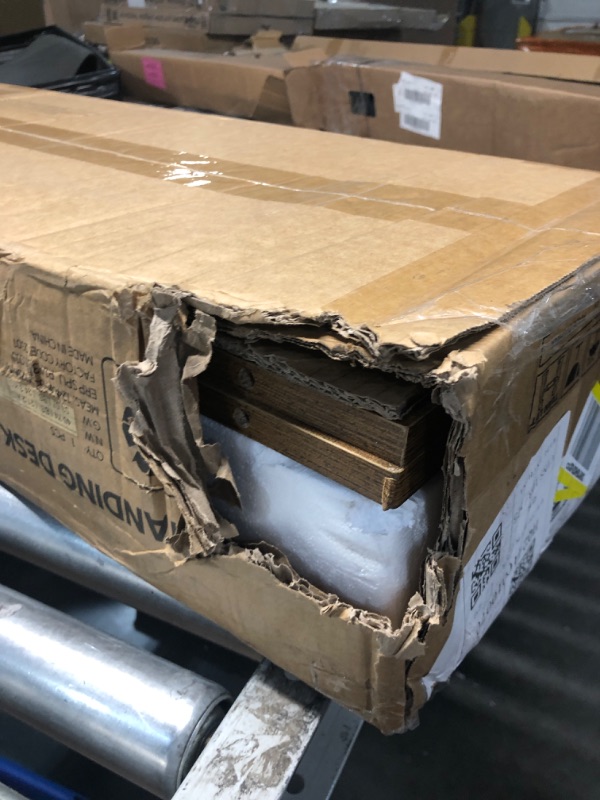 Photo 1 of Claiks Standing Desk with Keyboard Tray, Standing Desk Adjustable Height, Raising Desks for Home Office and Computer Workstation, 48 Inches, Rustic Brown