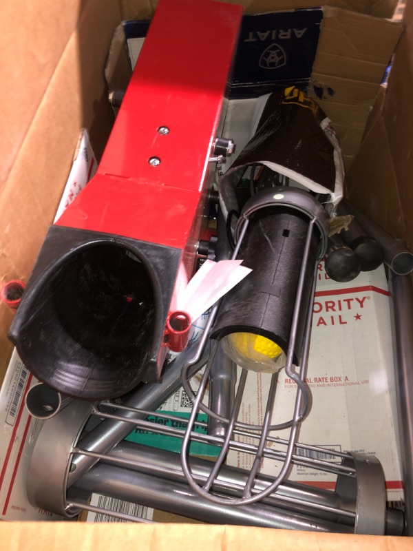 Photo 1 of **READ NOTES**(MISSING HARDWARE/COSMETICS)
Heater Sports Combo Pitching Machine with Auto Ball Feeder - Versatile Pitching Machine for Baseball and Softball, Adjustable Speed and Angle, Ideal for Practice and Training