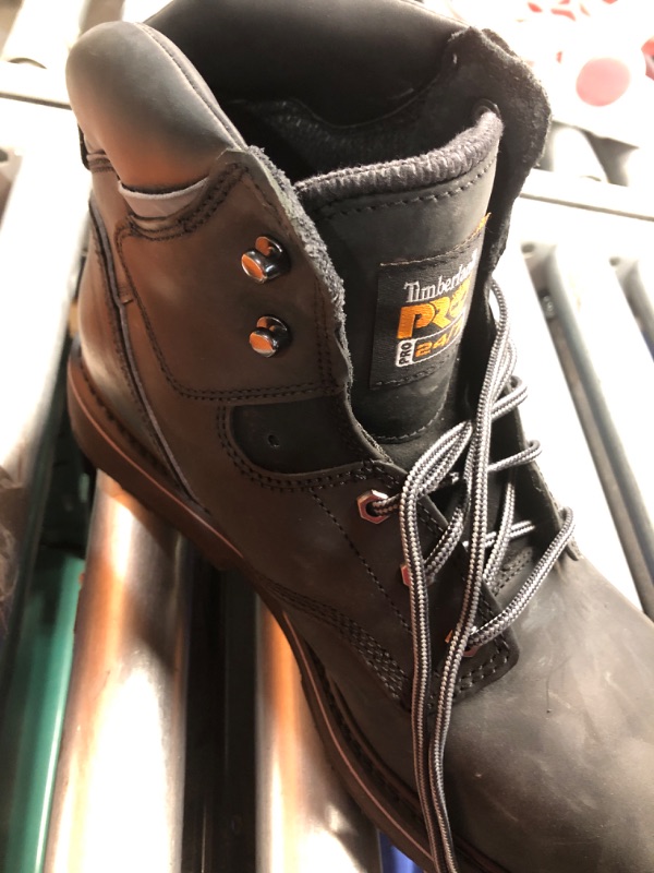 Photo 3 of **DAMAGED, MISSING A BUCKLE FOR LACES**
Timberland PRO Men's Pit Boss 6 Inch Steel Safety Toe Industrial Work Boot, Black-2024 New, 13 Wide