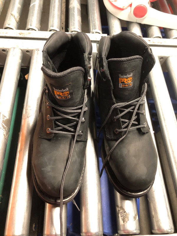 Photo 4 of **DAMAGED, MISSING A BUCKLE FOR LACES**
Timberland PRO Men's Pit Boss 6 Inch Steel Safety Toe Industrial Work Boot, Black-2024 New, 13 Wide